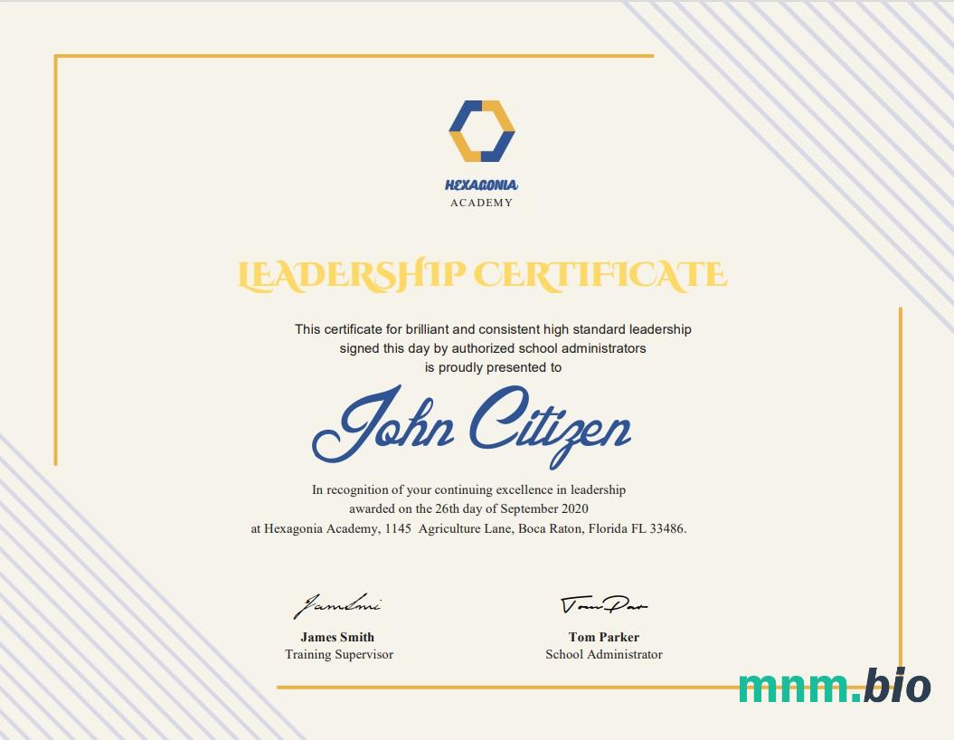 USA Leadership cert